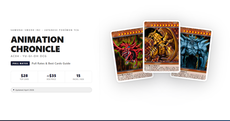AC04 Animation Chronicle 2024 Pull Rates, Best Cards & Box Guide (2026)