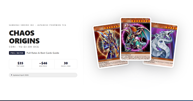 CORI Chaos Origins Pull Rates, Best Cards & Box Guide (2026)