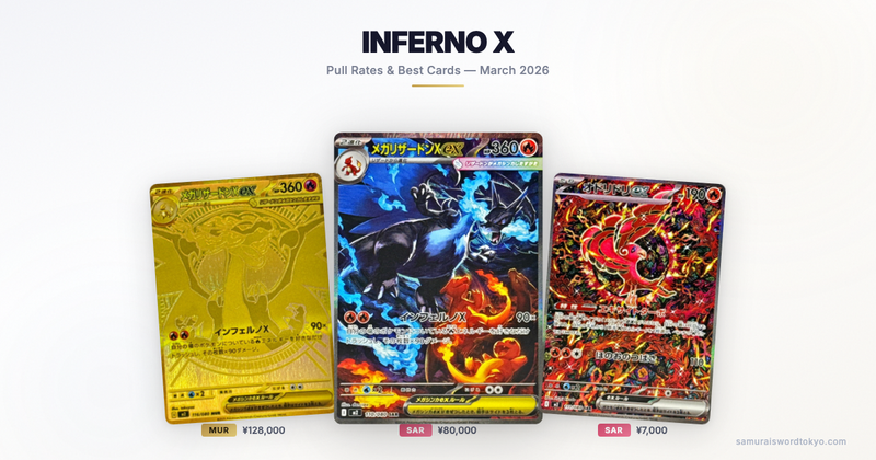 Pokemon TCG Inferno X booster box featuring Mega Charizard X ex MUR gold card