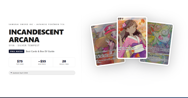 S11A Incandescent Arcana Pull Rates, Best Cards & Box Guide — April 2026 Guide