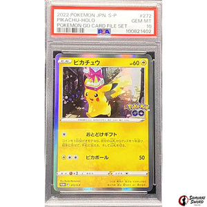 Pokemon Go Card File Set PROMO Pikachu 272/S-P PSA10 / Japanese Pokemon Card