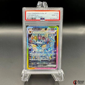Terastal Fest EX Vaporeon EX SAR 205/187 PSA10 / Japanese Pokemon Card sv8a