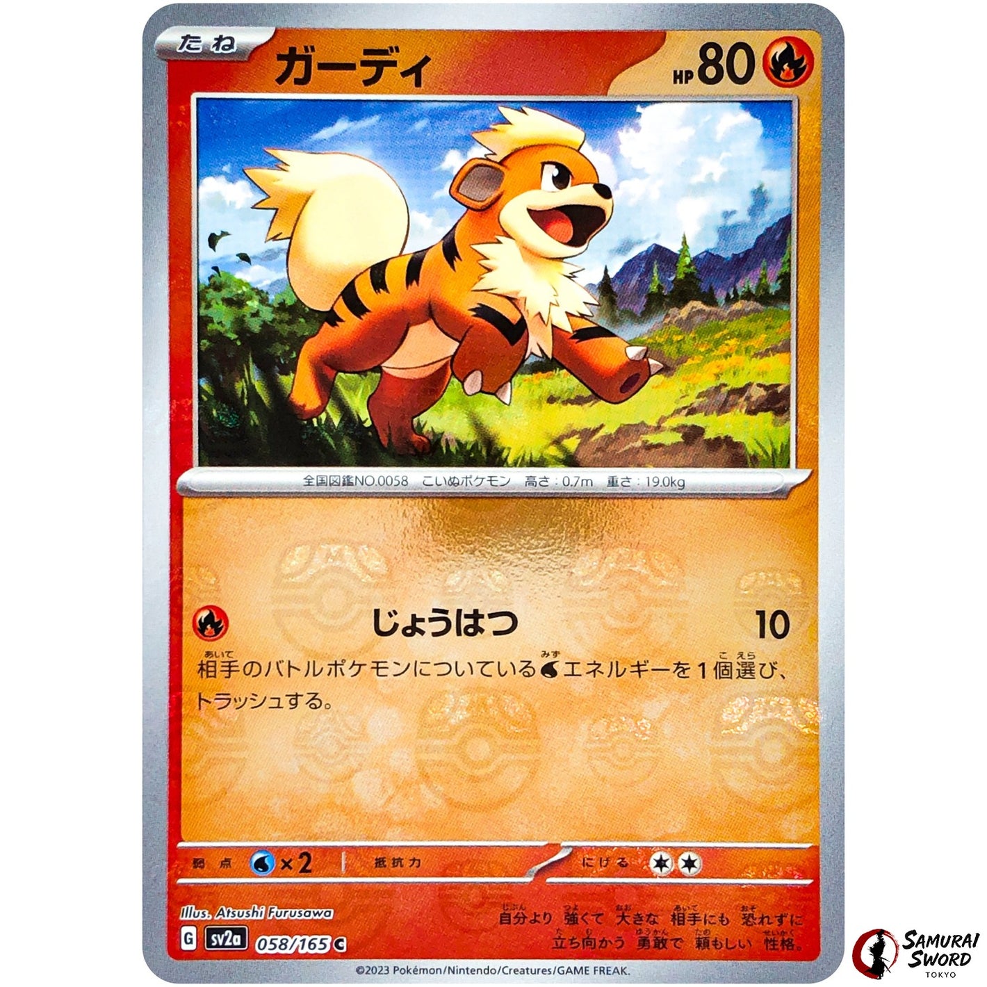 Growlithe Master Ball Mirror Holo