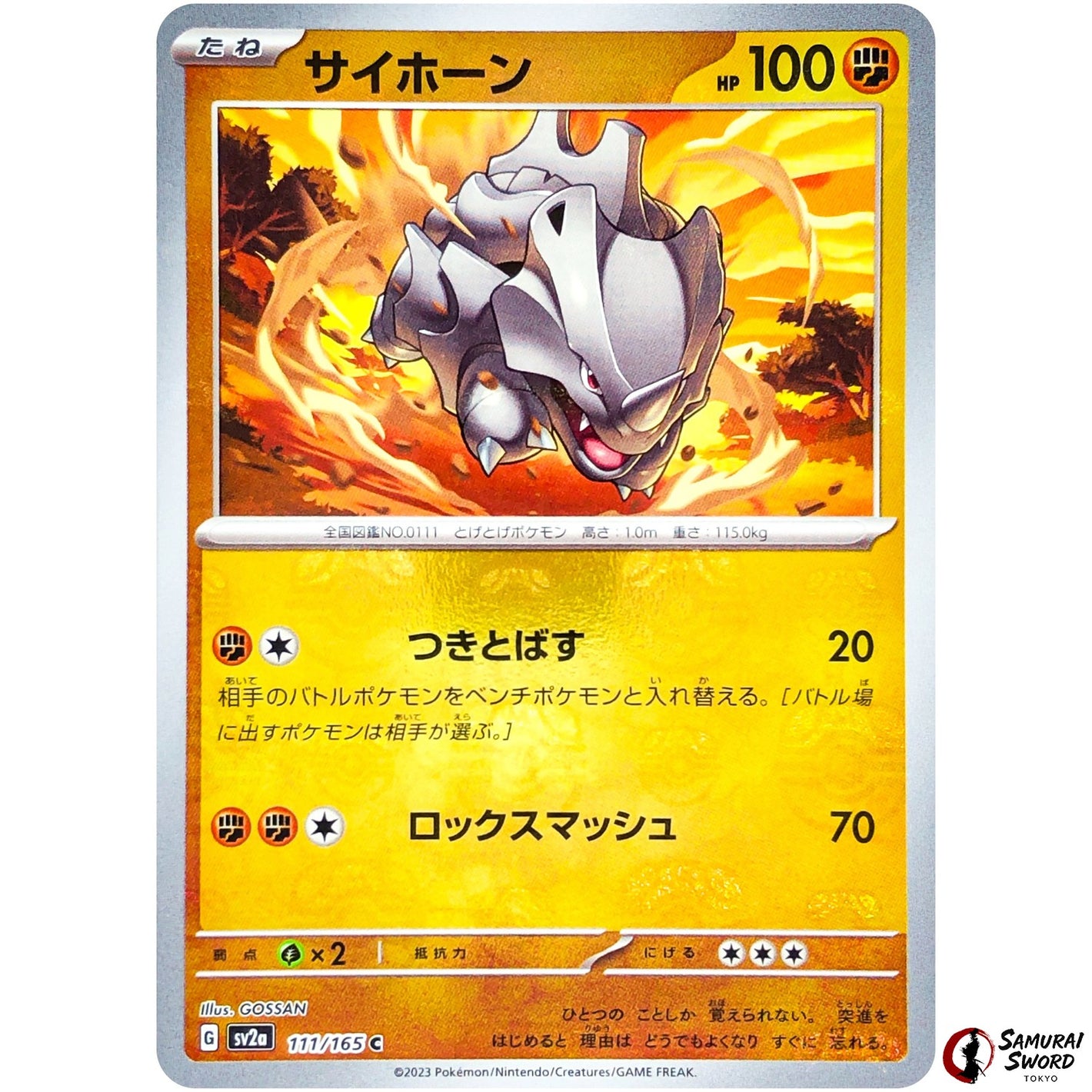 Rhyhorn Master Ball Mirror Holo