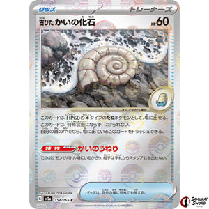 Antique Helix Fossil Mirror Holo