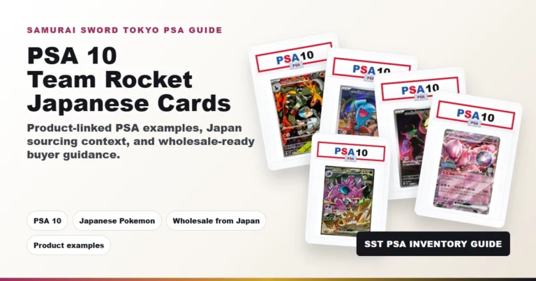 PSA 10 Japanese Pokemon cards from Samurai Sword Tokyo