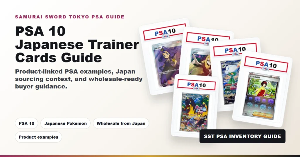 PSA 10 Japanese Pokemon cards from Samurai Sword Tokyo