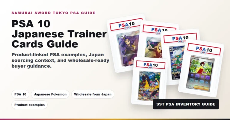 PSA 10 Japanese Pokemon cards from Samurai Sword Tokyo