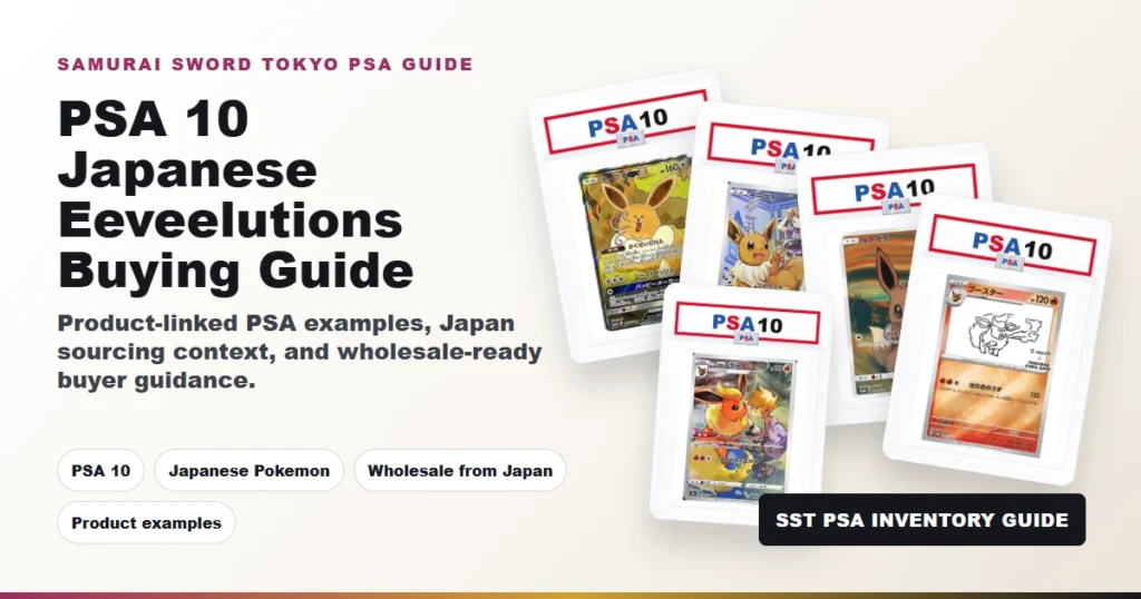 PSA 10 Japanese Pokemon cards from Samurai Sword Tokyo