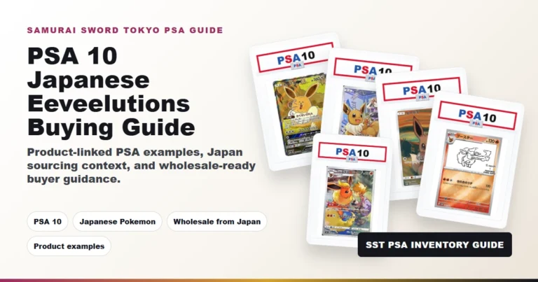 PSA 10 Japanese Pokemon cards from Samurai Sword Tokyo