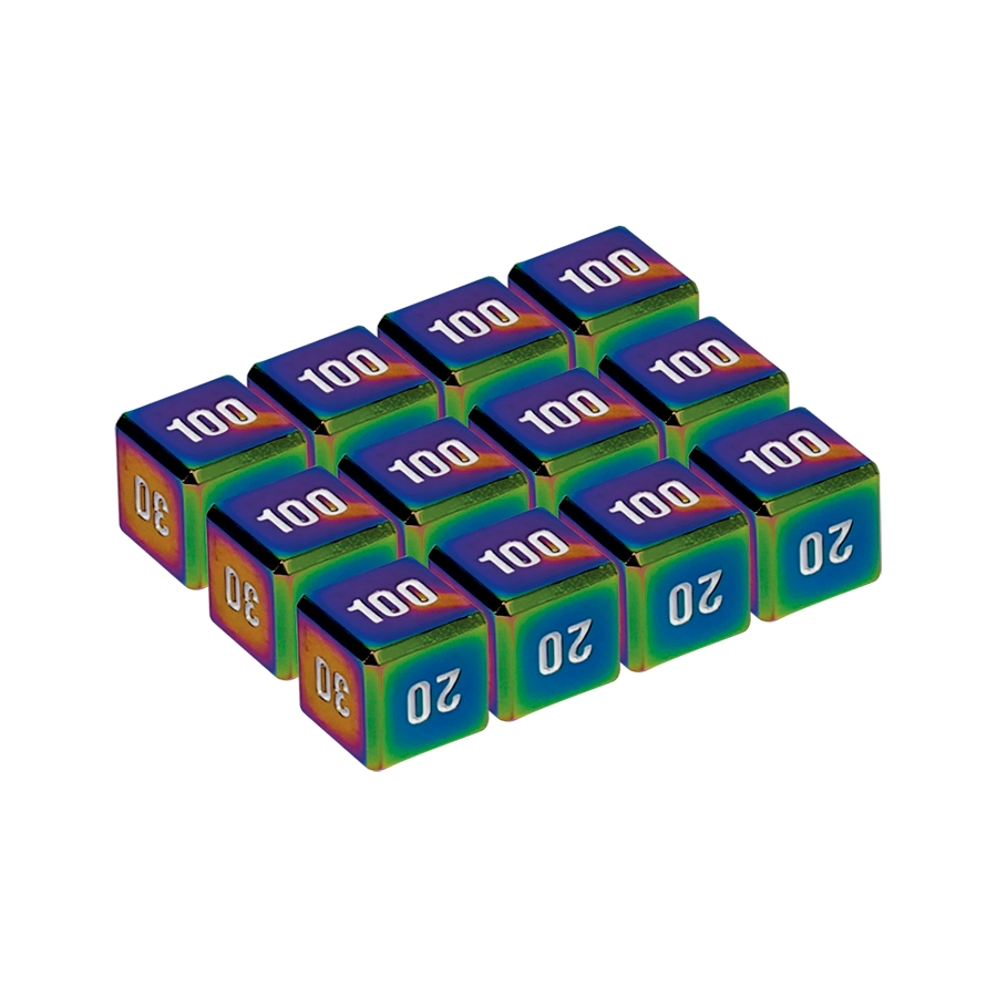 30th Celebration FUTURISTIC BOX metal damage dice