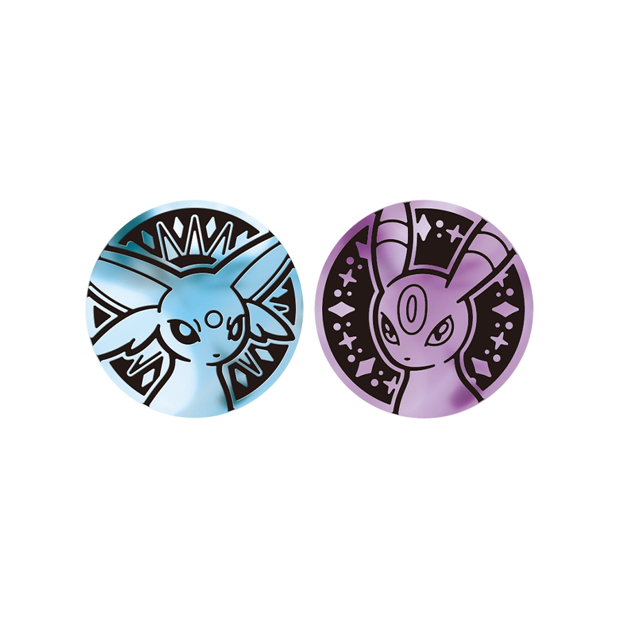 Official Espeon and Umbreon Pokemon coins