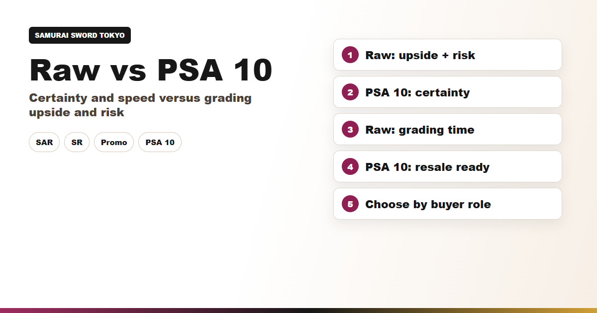 Raw versus PSA 10 decision visual