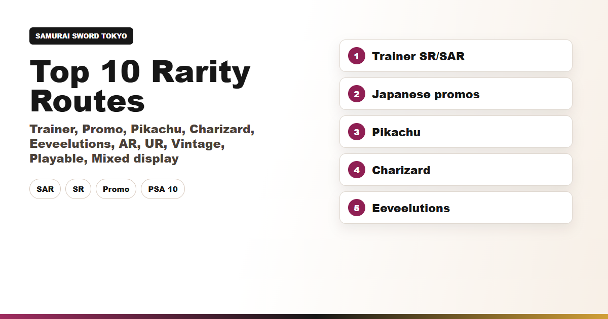 Top 10 rarity routes visual summary