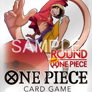 Official ONE PIECE Card Game ROUND1 Promotion Pack package artwork, one random card from ten designs