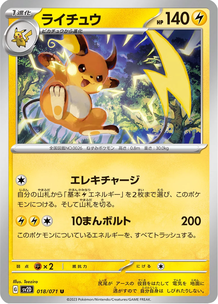 Raichu 018/071 Uncommon Clay Burst SV2D