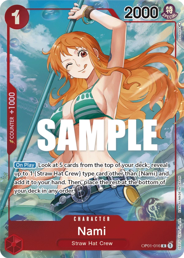 Nami OP01-016 Parallel-Kunstkarte aus One Piece Card Game Romance Dawn