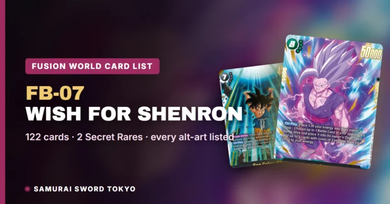 FB-07 Wish for Shenron Card List: Every Dragon Ball Fusion World Card & Rarity
