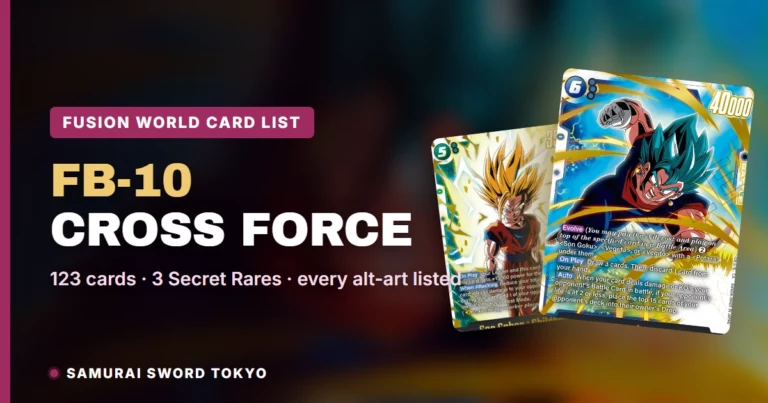 FB-10 Cross Force Card List: Every Dragon Ball Fusion World Card & Rarity