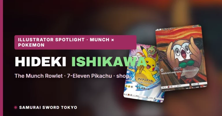 Hideki Ishikawa Pokemon Cards: The Munch Rowlet & 7-Eleven Pikachu