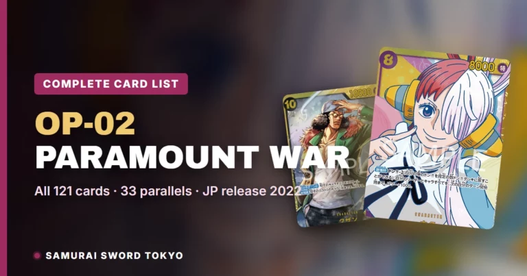 OP-02 Paramount War Complete Card List: Every Card, Rarity & Parallel