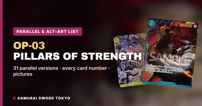 OP-03 Pillars of Strength Parallel & Alt-Art Card List: All 31 Versions (One Piece Card Game)