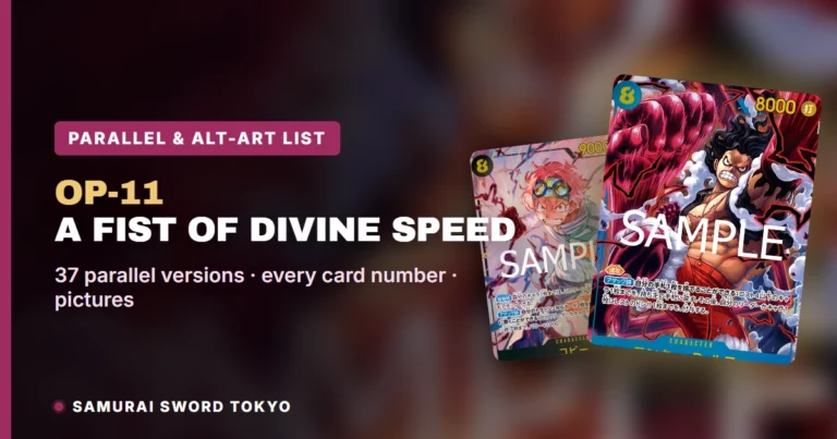 OP-11 A Fist of Divine Speed Parallel & Alt-Art Card List: All 37 Versions (One Piece Card Game)