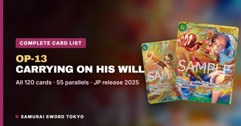 OP-13 Carrying on His Will Complete Card List: Every Card, Rarity & Parallel