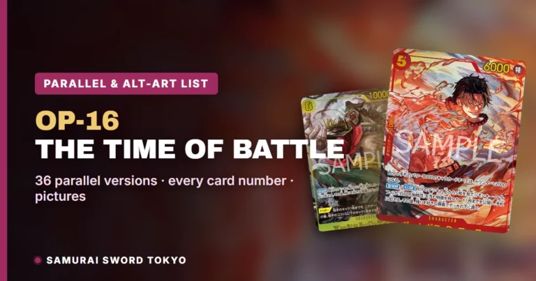 OP-16 The Time of Battle Parallel & Alt-Art Card List: All 36 Versions (One Piece Card Game)