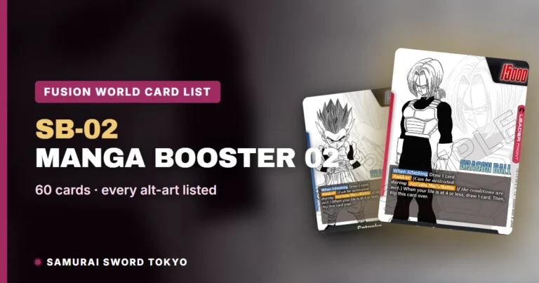 SB-02 Manga Booster 02 Card List: Every Dragon Ball Fusion World Card & Rarity