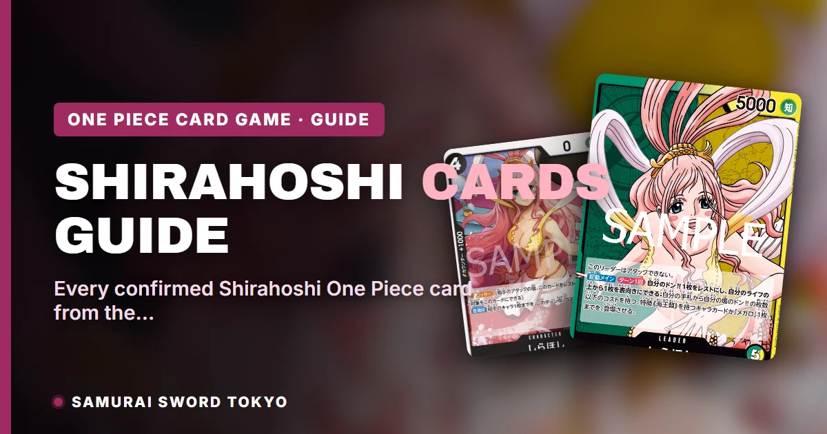 Shirahoshi One Piece-kaartengids met de OP11-022 Leader-kaart en de EB03-052 Heroines Edition-druk