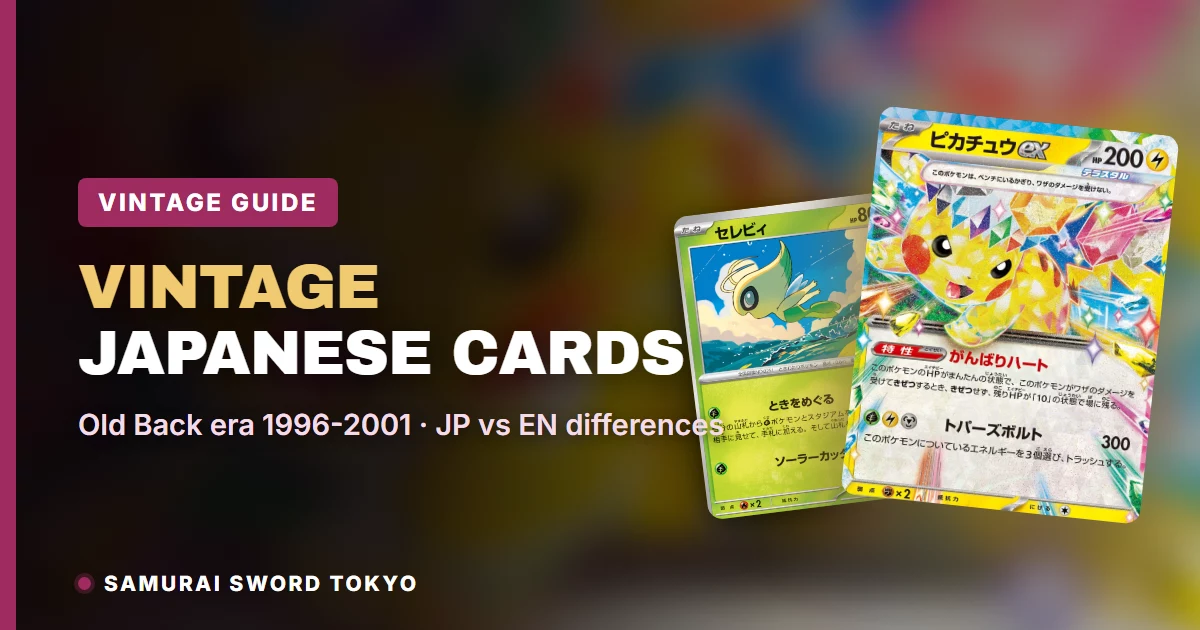 Vintage Japanese Pokemon Cards: Old Back Guide
