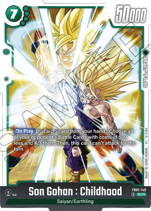 Son Gohan : Childhood FB01-140 Secret Rare Fusion World Awakened Pulse