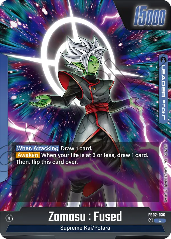 Zamasu : Fused FB02-036 Leader Fusion World Blazing Aura
