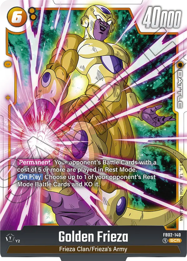 Golden Frieza FB02-140 Secret Rare Fusion World Blazing Aura