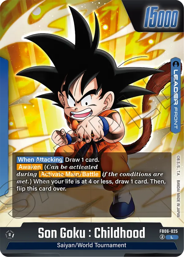 Son Goku : Childhood FB06-025 Leader Fusion World Rivals Clash