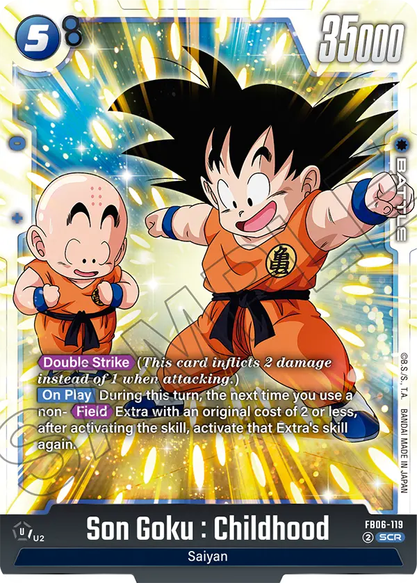 Son Goku : Childhood FB06-119 Secret Rare Fusion World Rivals Clash