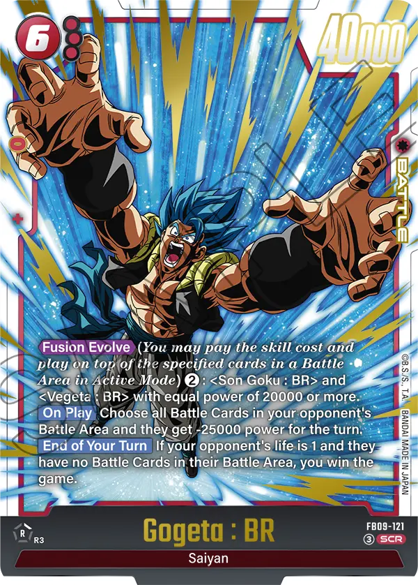 Gogeta : BR FB09-121 Secret Rare Fusion World Dual Evolution