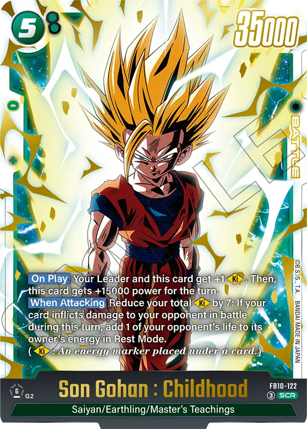 Son Gohan : Childhood FB10-122 Secret Rare Fusion World Cross Force