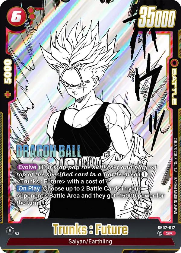 Trunks : Future SB02-012 Super Rare Fusion World Manga Booster 02