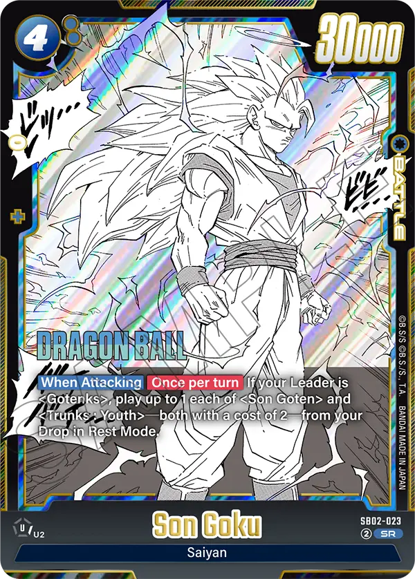 Son Goku SB02-023 Super Rare Fusion World Manga Booster 02