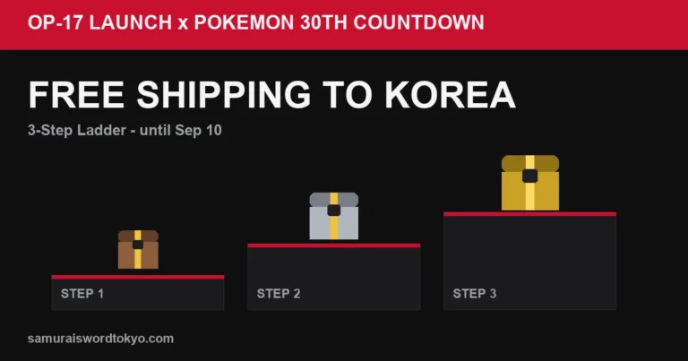 OP-17 Launch × Pokémon 30th Countdown: Free Shipping to Korea