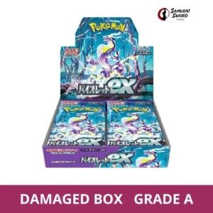SV1V-Violet ex Japanese Pokemon Booster Box - Damaged Box - regular product image with Damaged Box Grade A label