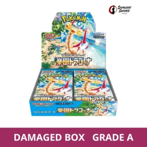 SV7A-Paradise Dragona Japanese Pokemon Booster Box - Damaged Box - regular product image with Damaged Box Grade A label