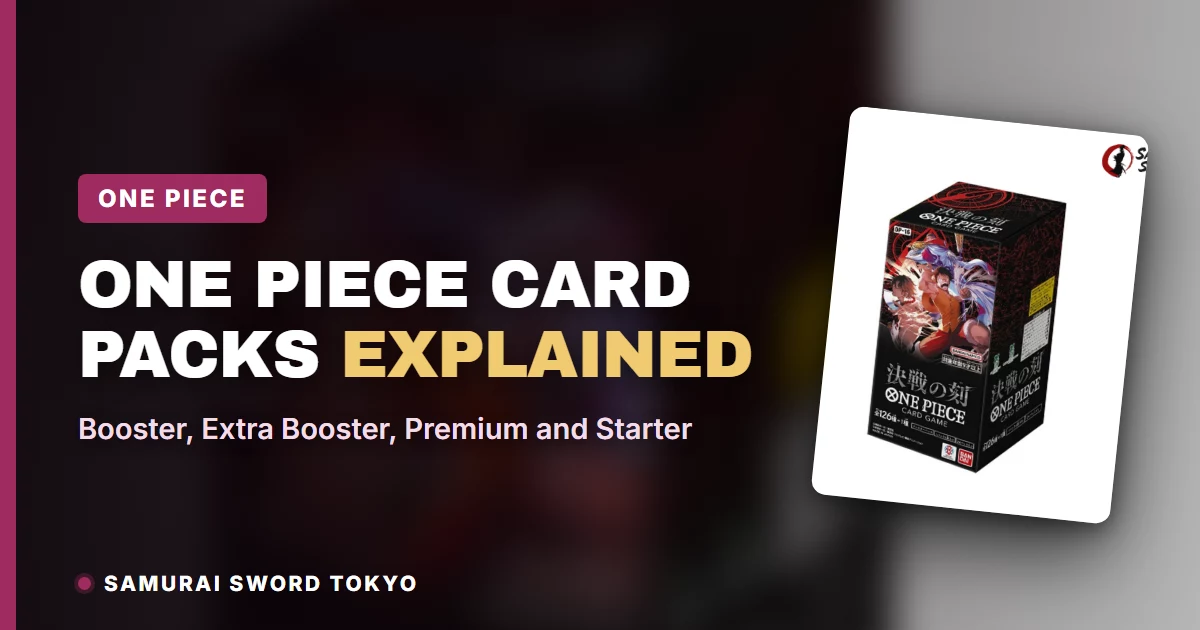 Comparativa de tipos de pack de One Piece Card Game: Booster Pack, Extra Booster, Premium Booster y Starter Deck