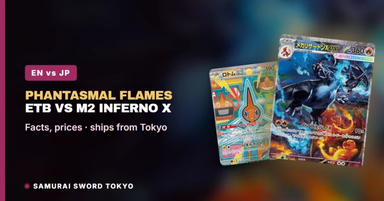 Phantasmal Flames ETB vs Japanese M2 Inferno X: Pokemon Box Compared