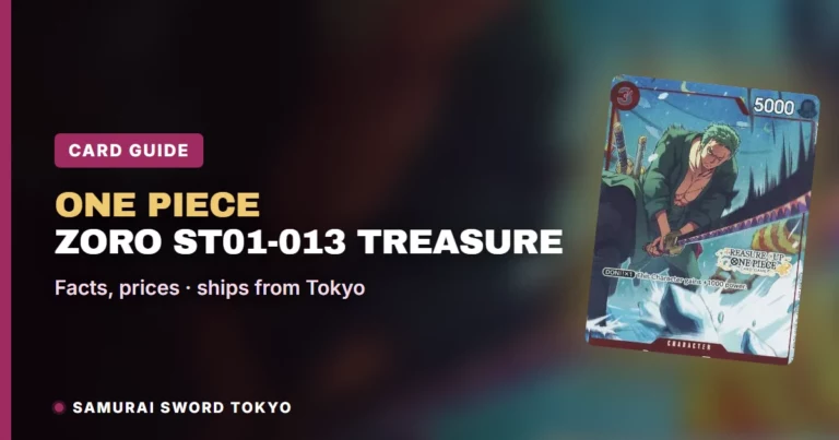 One Piece Zoro ST01-013 Treasure Cup Top 8 Promo Card Guide