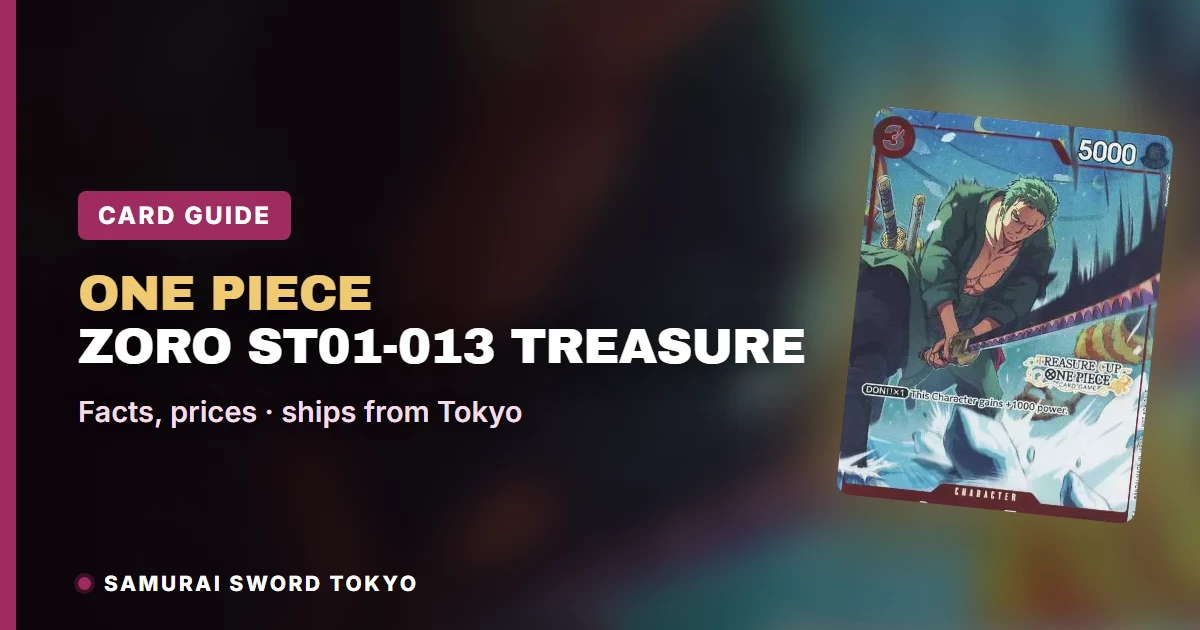Zoro Treasure Cup Promo Card: ST01-013 One Piece Guide