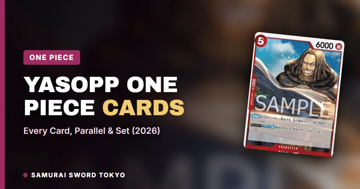 Guide des cartes Yasopp One Piece montrant la carte de base OP09-013, la parallèle Verte OP17-031, et l'impression du starter ST23-005