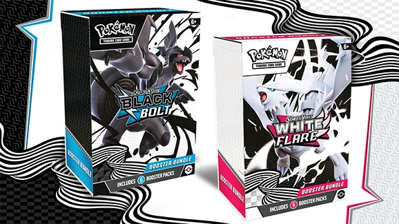 Pokemon TCG Scarlet and Violet Black Bolt and White Flare Booster Bundles official product image